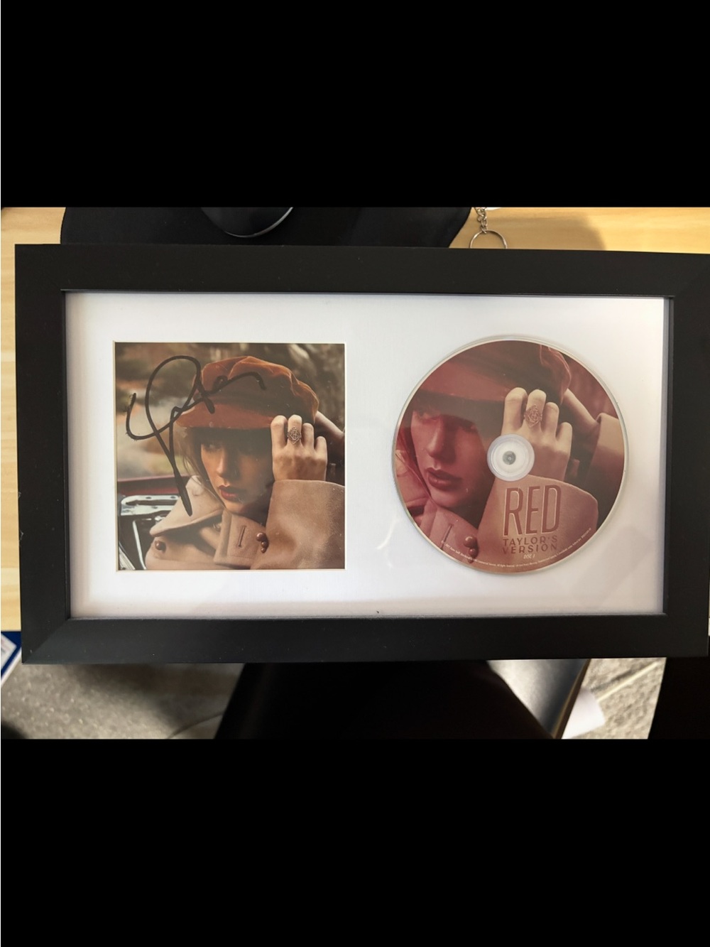 Framed signed Taylor Swift Red CD